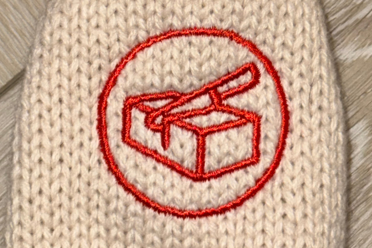 Premium Knit Head Cover - Rust Orange and Oatmeal