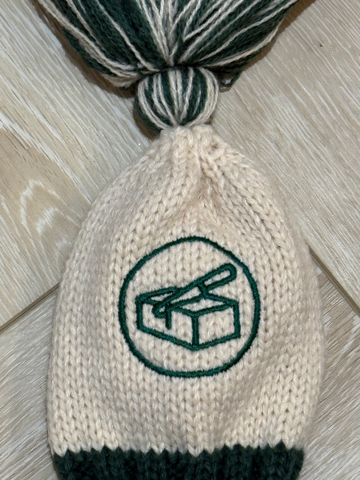Premium Knit Head Cover - Spruce and Oatmeal