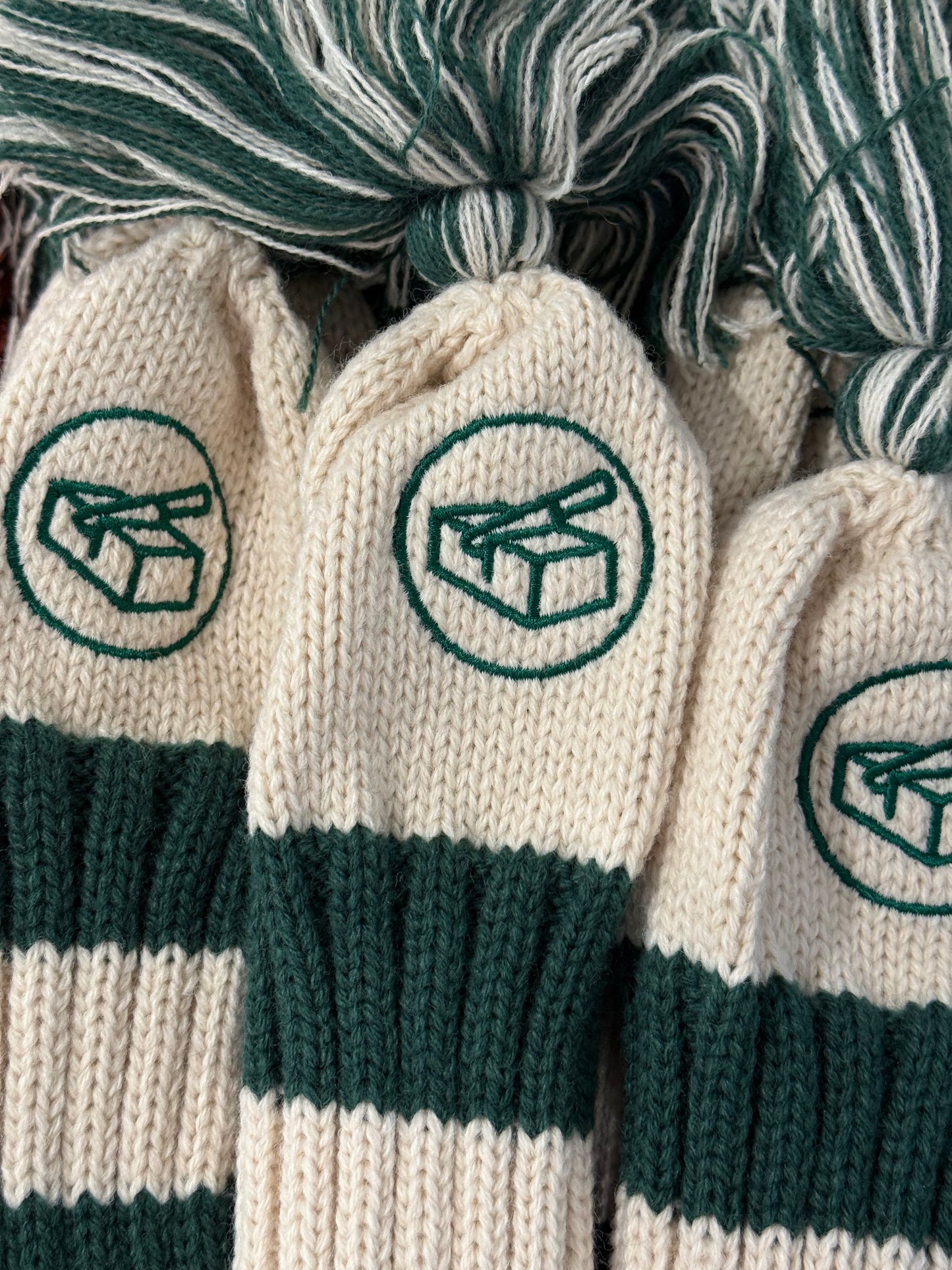 Premium Knit Head Cover - Spruce and Oatmeal