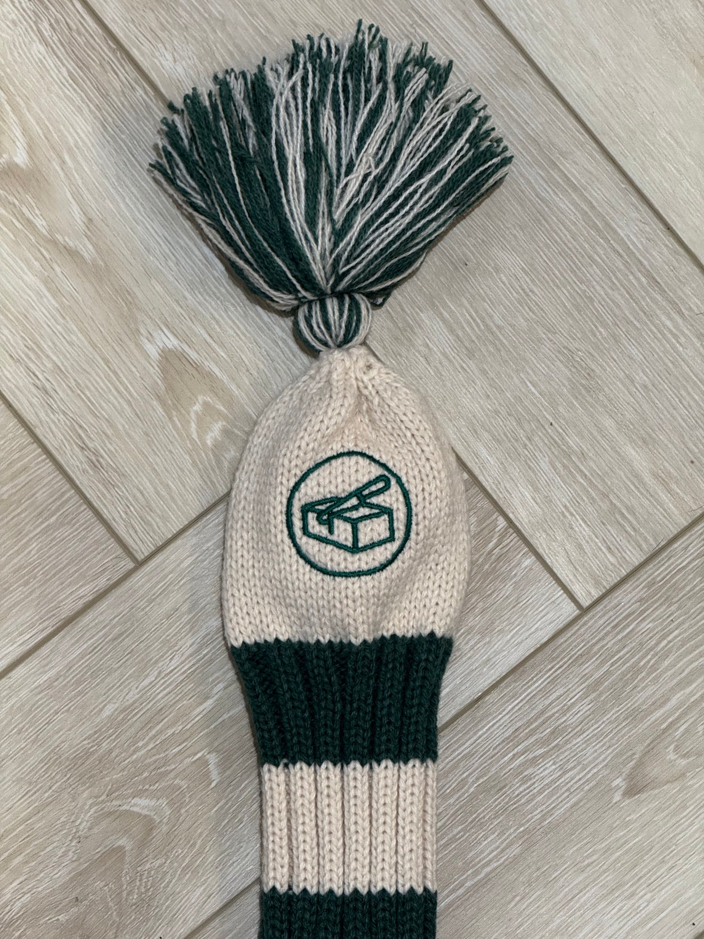 Premium Knit Head Cover - Spruce and Oatmeal