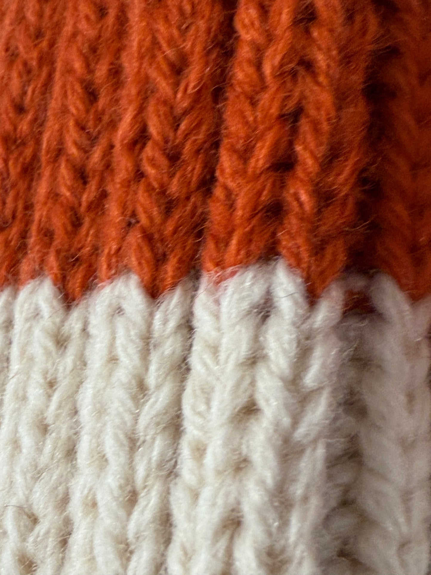 Premium Knit Head Cover - Rust Orange and Oatmeal